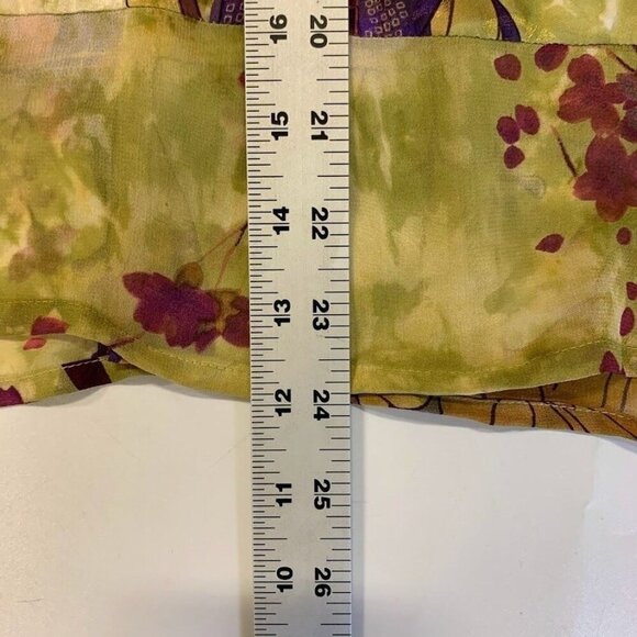 Citron Santa Monica Women's‎ 100% Silk Cherry Blossom Half Sleeve Button Up SZ S - Picture 11 of 11